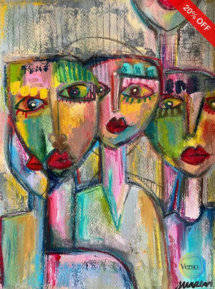 With someone 30 x 40 cm / Mixed / Unframed, shipped in a roll