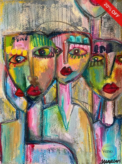 With someone 30 x 40 cm / Mixed / Unframed, shipped in a roll